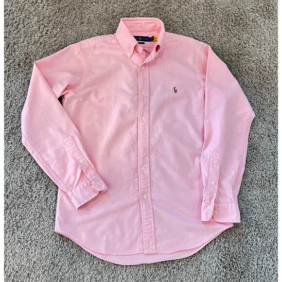RALPH LAUREN Classic Fit Shirt Mens Sz S Button Down Long Sleeve Pony Oxford Red - Picture 4 of 11